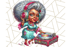 Wild Grandma Clipart PNGs, Funny Quirky Old Ladies Product Image 4