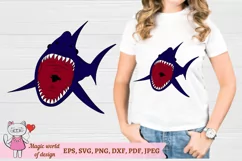 Shark svg, Files for Cricut, Shark Angry Teeth svg Product Image 1