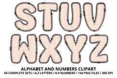 Charming Garden Doodle Alphabet PNG Letters &amp; Numbers 300DPI Product Image 4