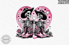 Valentine&#039;s Day Skeleton PNG - Valentine Clipart Sublimation Product Image 1