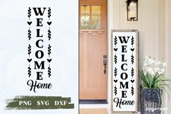 Welcome Home Door Sign Svg | Tall Porch Sign Product Image 1