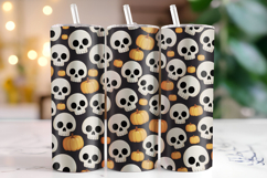 Halloween Skull Tumbler Wrap | Sublimation | Tumblers Product Image 1