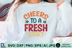 Happy New Year SVG Design, New Year SVG, New Year design Product Image 1