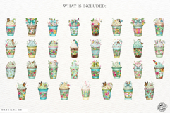 Summer Tropical Coffee Cups Clipart Product Image 4