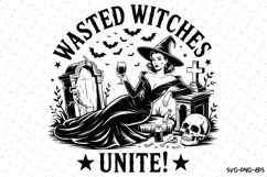Wasted Witches Unite Svg | Halloween Svg | Svg Cut Files Product Image 1