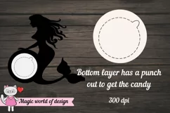 Mermaid candy holder ornament gift SVG, Couple Ornament Product Image 2