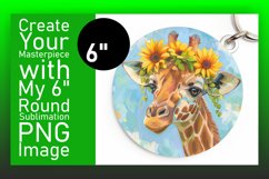 Lovely Giraffe Round Design Springtime Sublimation Product Image 1