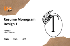 Resume Monogram Design Product Image 1