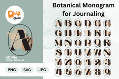 Botanical Monogram for Journaling Monogram Product Image 1