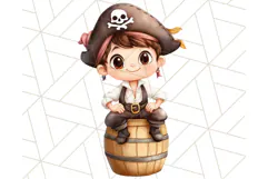 Cartoon Pirate Kids and Animals PNG Clipart for Fun Designs Product Image 3
