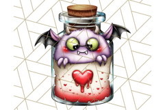 Halloween Monster Clipart PNG, Monsters in Jars, Spooky Png Product Image 4