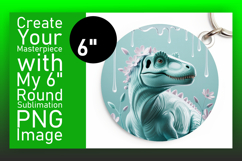 Unique Round Design for Coasters , Cute Dino Product Image 1