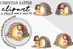 Christian Easter Watercolor PNG Product Image 1