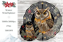Knitted Winter Owl Wind Spinner, Knitted Christmas Design Product Image 1