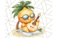 Tropical Tiki Friends PNG Clipart, Cute Summer Art Product Image 4