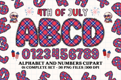 4th July Alphabet png clipart, independence letters doodle Product Image 1
