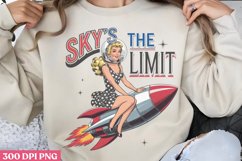 Sky&#039;s the limit PNG, Pinup Girl Vintage Sublimatio Product Image 1