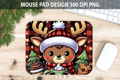 Christmas Reindeer Mouse Pad Sublimation - Animal PNG Design Product Image 1
