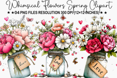 Whimsical Flowers Spring Clipart Product Image 1