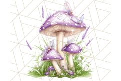 Pastel Fairy Garden Clipart, Cute Fairies &amp; Toadstools PNG Product Image 9