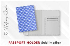 Inflated Puffy Mermaid Scales - Passport Holder sublimation. Product Image 1