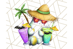 Summerween Beach Party Clipart PNG, Halloween Beach Art Product Image 4