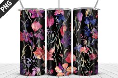 Flowers Tumbler Wrap | Sublimation Design | Tumbler PNG Product Image 1
