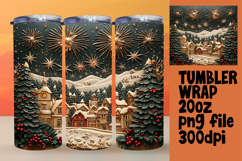 Colorful 20oz Tumbler Template , Christmas Product Image 1