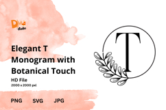 Elegant Monogram with Botanical Touch Product Image 1