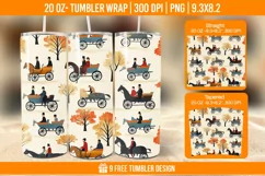 Horse Seemless Tumbler Wrap Designs, Sublimation Wrap Product Image 1