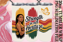 Bright Nights 20oz tumbler wrap, Juneteenth Product Image 1