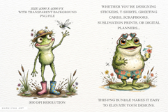 Summer Whimsical Frog PNG Clipart Product Image 2