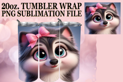 Inspiring vibes 20oz tumbler wrap, 3D Dog Product Image 1