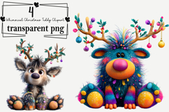 Whimsical Christmas Teddy Clipart Watercolor PNG Product Image 1