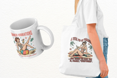 Funny Vintage Summer Beach Girl Clipart Product Image 3