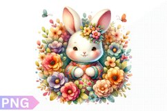 Spring Bunny Clipart - Bunny sublimation PNG Design Product Image 1