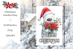 Christmas Bear Garden Flag, Christmas Garden Flag PNG Product Image 1