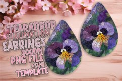 Glitter Flower Teardrop Earring Design Product Image 1