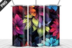 Flowers Tumbler Wrap | Sublimation Design | Tumbler PNG Product Image 1