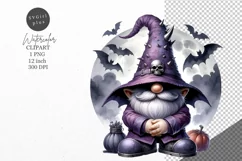 Halloween clipart, Halloween gnome clipart, Gnome clipart Product Image 1