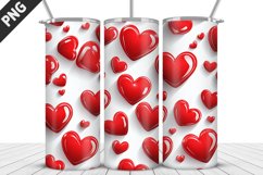 Valentines Love Skinny Tumbler PNG Wrap| Valentines Tumbler Product Image 5