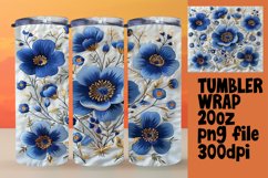 Spring 3D Floral Tumbler Wrap - Embroidered Wonder Product Image 1