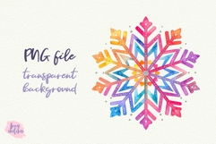 4 Disco Snowflakes Clipart Groovy Christmas PNG Product Image 5