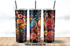 Elmfield Folk Birds Tumbler Wrap Sublimation Designs Product Image 4
