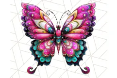 Metallic Butterfly Clipart PNG Clipart, Vibrant Butterfly Product Image 4