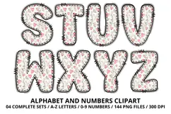 Lovely Baby Shower Alphabet & Numbers Clipart PNG 300 DPI Product Image 4