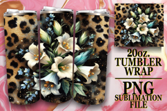 Wholesome joy 20oz tumbler wrap, Leopard Prints Product Image 1