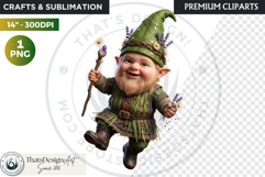 Spring Blossom Gnomes Cliparts Fantasy graphics scrapbooking Product Image 1