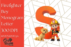 Firefighter Boys Alphabet Clipart | Fireman Letters PNG Product Image 8