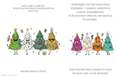 Cartoonish Christmas Trees Clipart Product Image 2